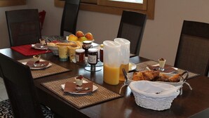 Petit déjeuner continental compris tous les jours