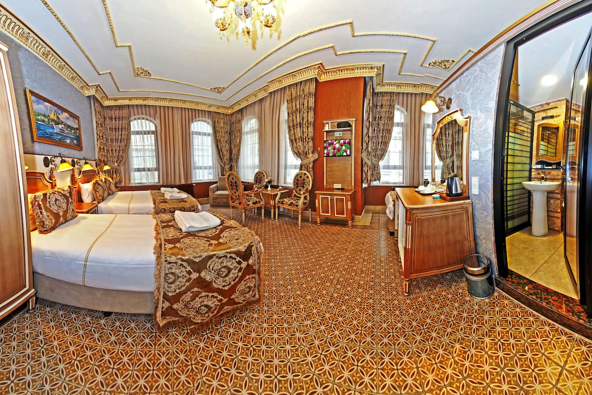 Familie suite | Italiaanse Frette-lakens, luxe beddengoed, een minibar
