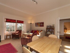 Apartment, Multiple Beds | Living area | TV, fireplace - Nungate (North Berwick)