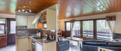 Cabin, 1 King Bed | Living room | TV, DVD player