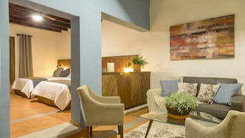 Luxury Suite, Multiple Beds | Premium bedding, in-room safe, individually decorated