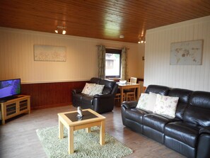 Cabin, 1 King Bed | Living room | TV, DVD player