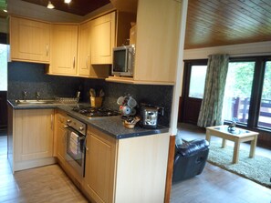 Cabane, 1 très grand lit | Cuisine privée | Réfrigérateur, micro-ondes, four, plaque de cuisson