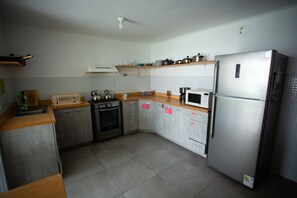 Fridge, microwave, coffee/tea maker
