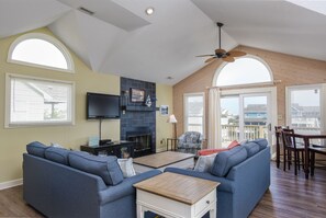 TV, DVD player, table football