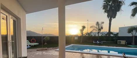 Outdoor pool, a heated pool