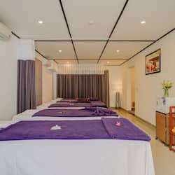 Phòng trị liệu đôi, trị liệu toàn thân, massage đá nóng, massage Thái
