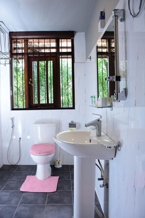 Deluxe Double Room, 1 Queen Bed, Private Bathroom, Mountain View | Bathroom - Spring Villa (Kandy)