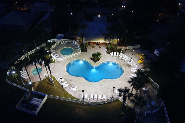 A heated pool