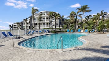 Een verwarmd zwembad