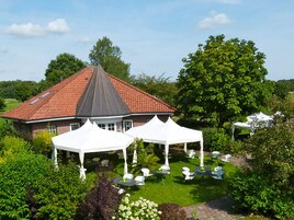 Outdoor banquet area