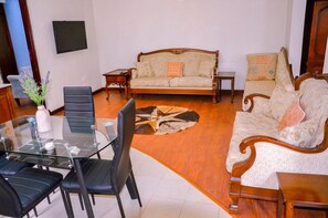 Apartment, 2 Bedrooms | Living room | 43-inch plasma TV with satellite channels, TV - Geomara Private Estate Miotoni Heights Karen (Nairobi)
