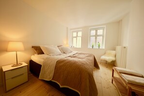 Appartement luxueux, 3 chambres | Draps en coton égyptien, literie de qualité, couette en duvet