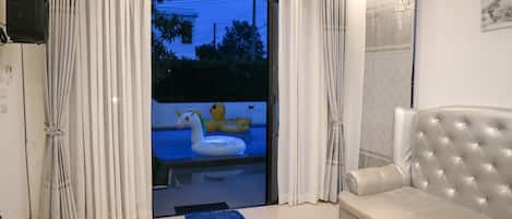 Four Bedrooms Private Pool Villa | Living room | Flat-screen TV