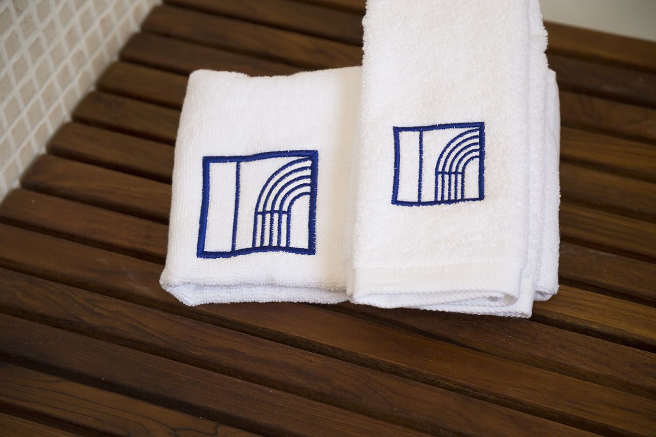 free toiletries, hair dryer, towels