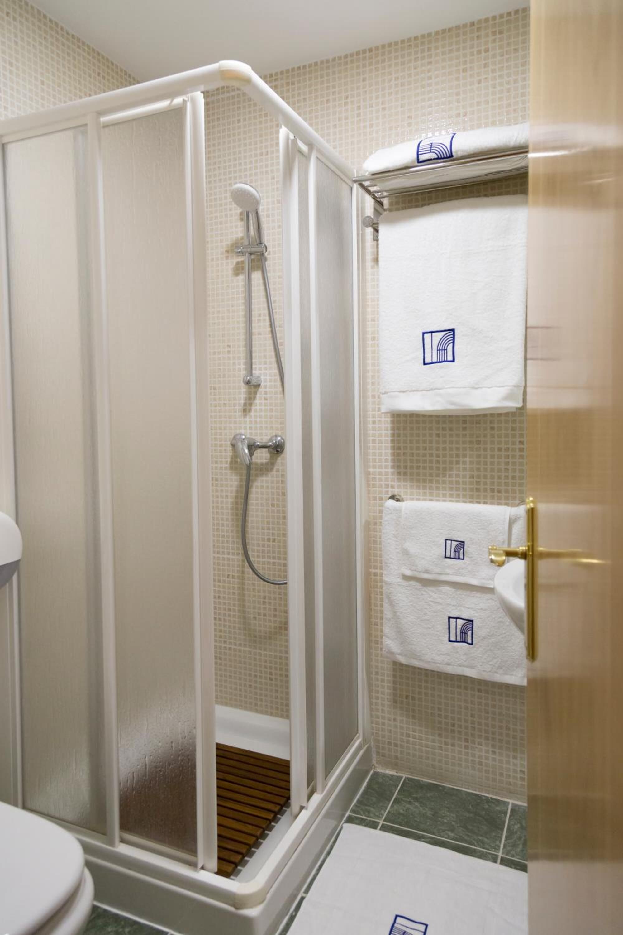 free toiletries, hair dryer, towels