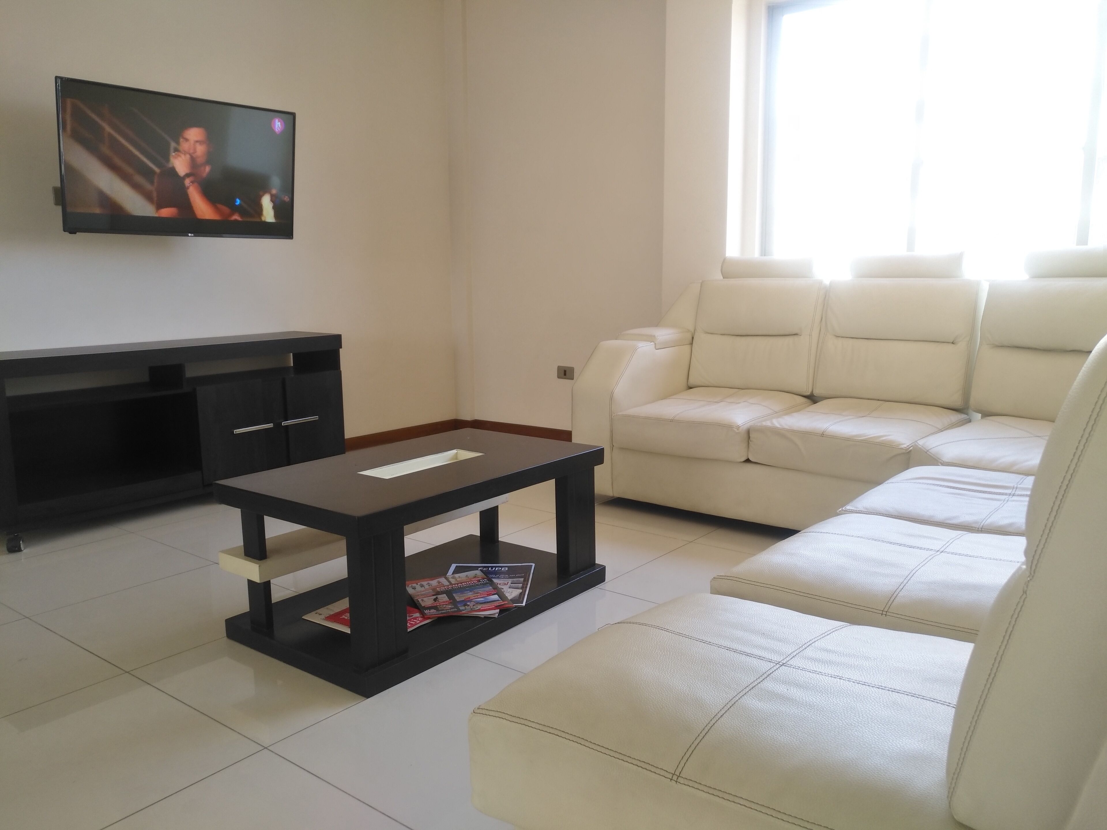 42-inch plasma TV with cable channels, TV