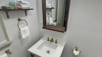 Secador de cabelo, toalhas de banho