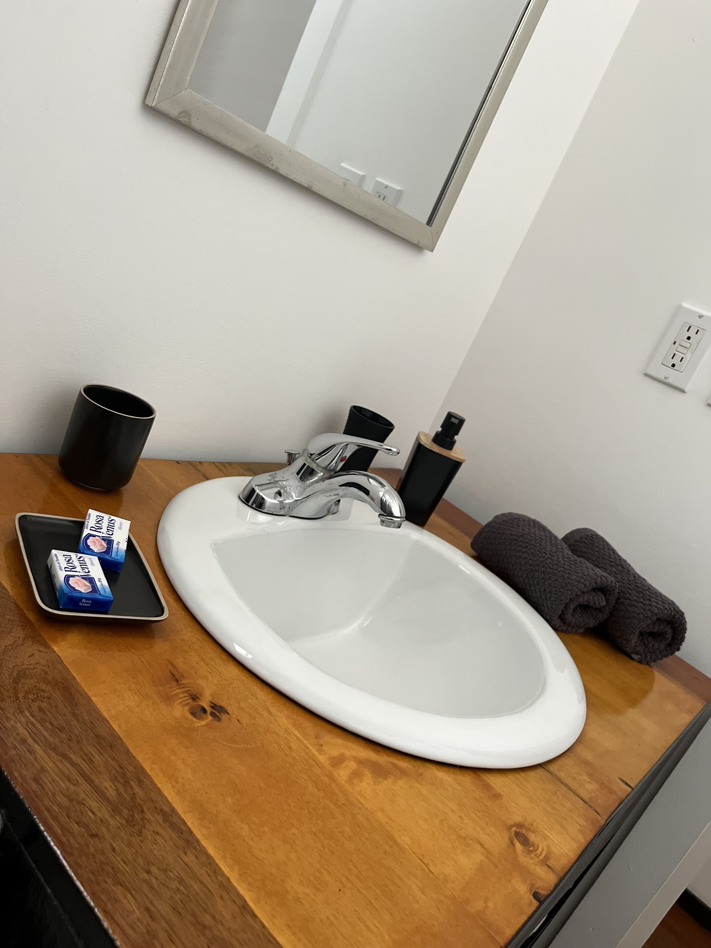 shower, rainfall showerhead, towels, soap