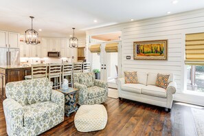 TV, fireplace - Upscale Gem w/ 2 Boat Slips on Greers Ferry Lake (Greers Ferry)