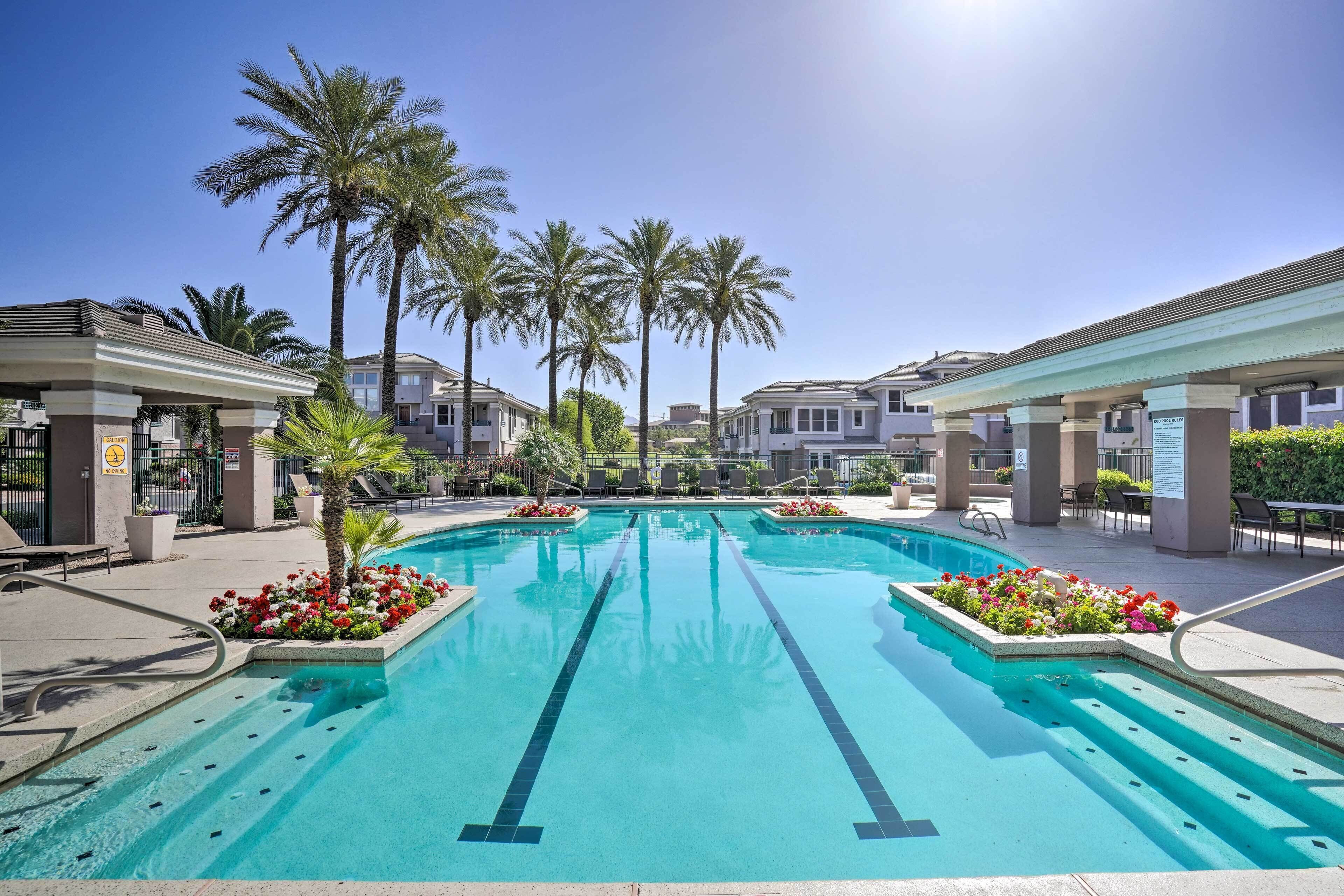 A heated pool