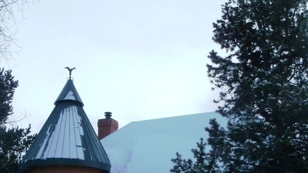 A Victorian-style house with a turret and a snow-covered roof. - Breckenridge Vacation Home For Rent within walking distance to all amenities (Breckenridge)