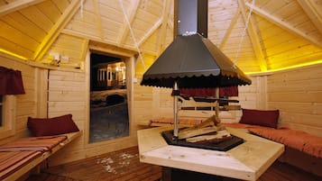 Flachbildfernseher, Kamin