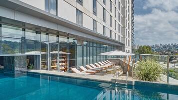 Indoor pool, outdoor pool