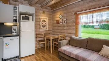 Cabin, Sauna | 1 bedroom, individually decorated, bed sheets