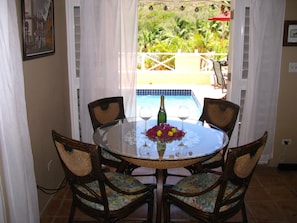 Dining -  Private pool with a spectacular ocean view! (Christiansted)