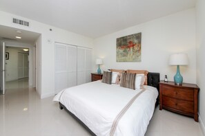 Individually decorated, individually furnished, desk, iron/ironing board