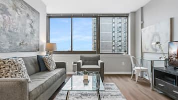 Luxury Apartment, 1 Bedroom | Living area | Flat-screen TV