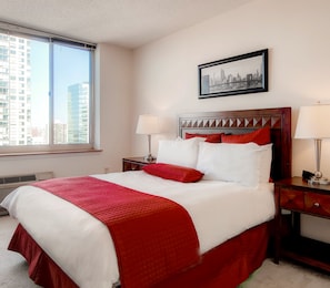 Luksusleilighet, 1 soverom | Individuelt dekorert, individuelt innredet og blendingsgardiner