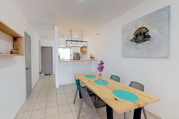 Comfort House, 2 Bedrooms, Balcony | Living area | Flat-screen TV