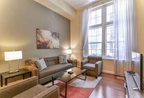 Duplex, 2 Bedrooms | Living room | Flat-screen TV - Boston Medical Suites at Garrison Square (Boston)