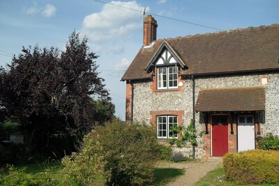 Victorian brick and flint cottage in the South Downs National Park