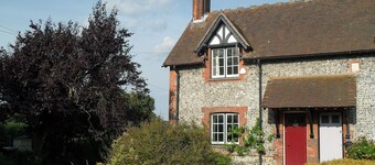 Victorian brick and flint cottage in the South Downs National Park