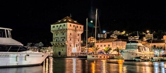 Luxury villa with heated pool, Marina-Trogir