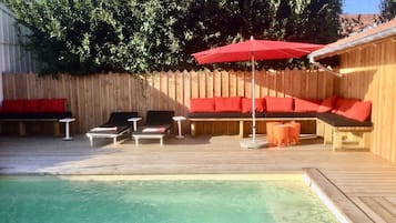 Piscine extérieure, piscine chauffée