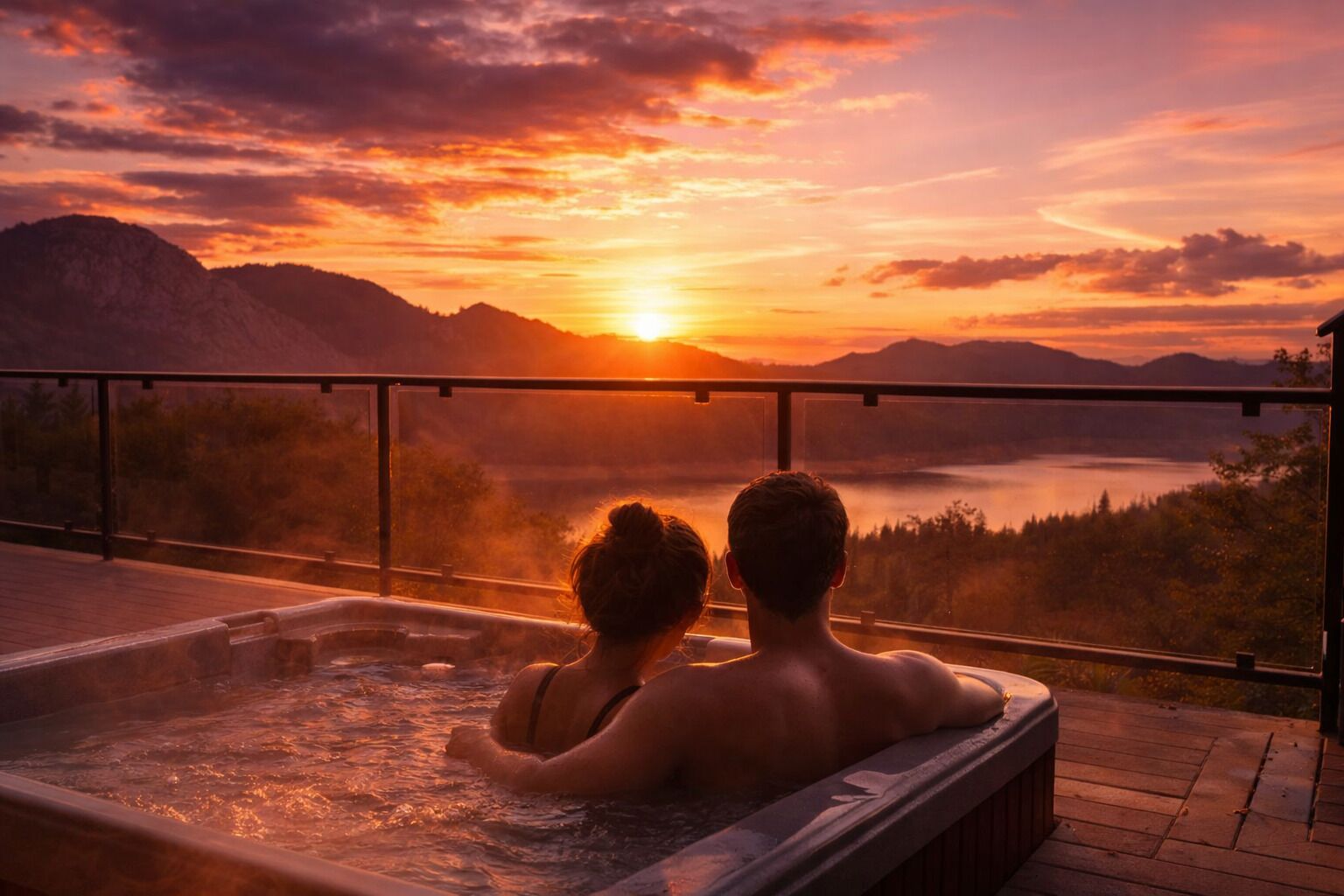 Outdoor spa tub