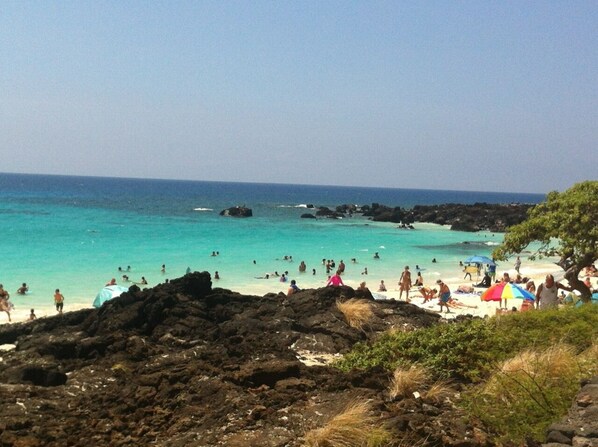 En la playa 