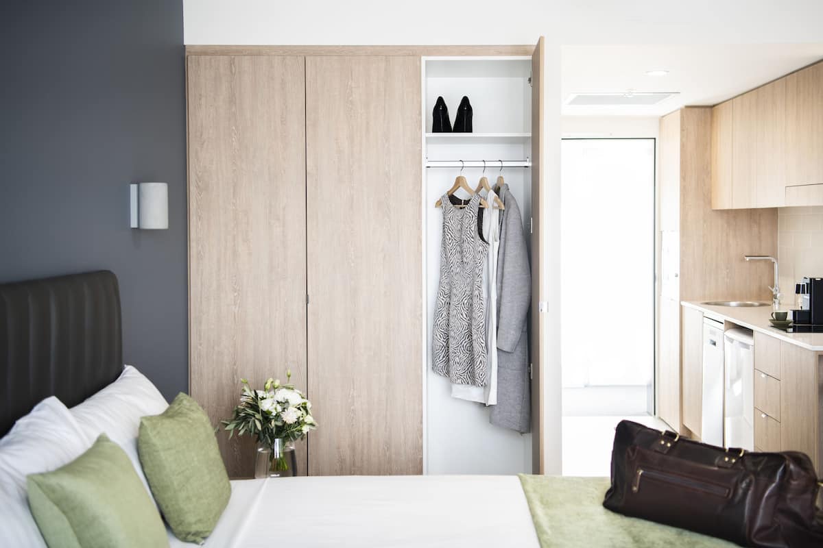 laptop workspace, blackout curtains, iron/ironing board, free wifi