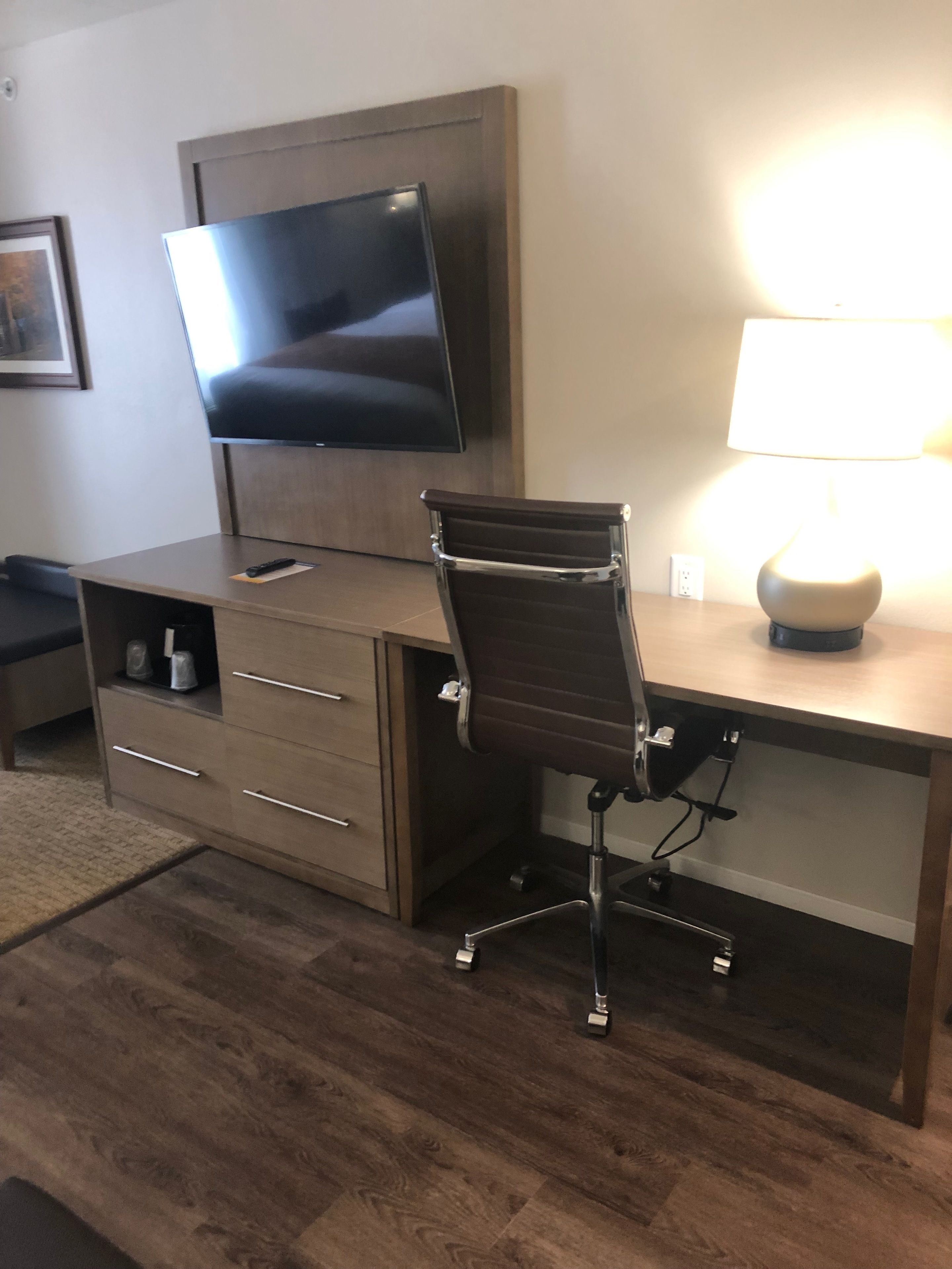 suite, 1 king bed with sofa bed, non smoking | desk, blackout curtains, iron/ironing board, free wifi