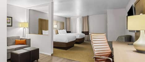 Suite, Multiple Beds, Non Smoking (Upgrade) | Desk, blackout drapes, iron/ironing board, free WiFi