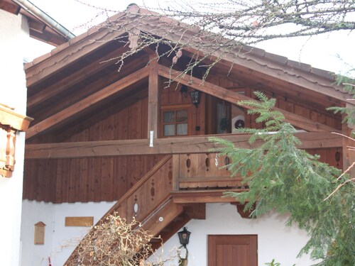 Ferienwohnung Haus Christel, 1. OG, ca. 32 qm, Balkon mit Bergblick
