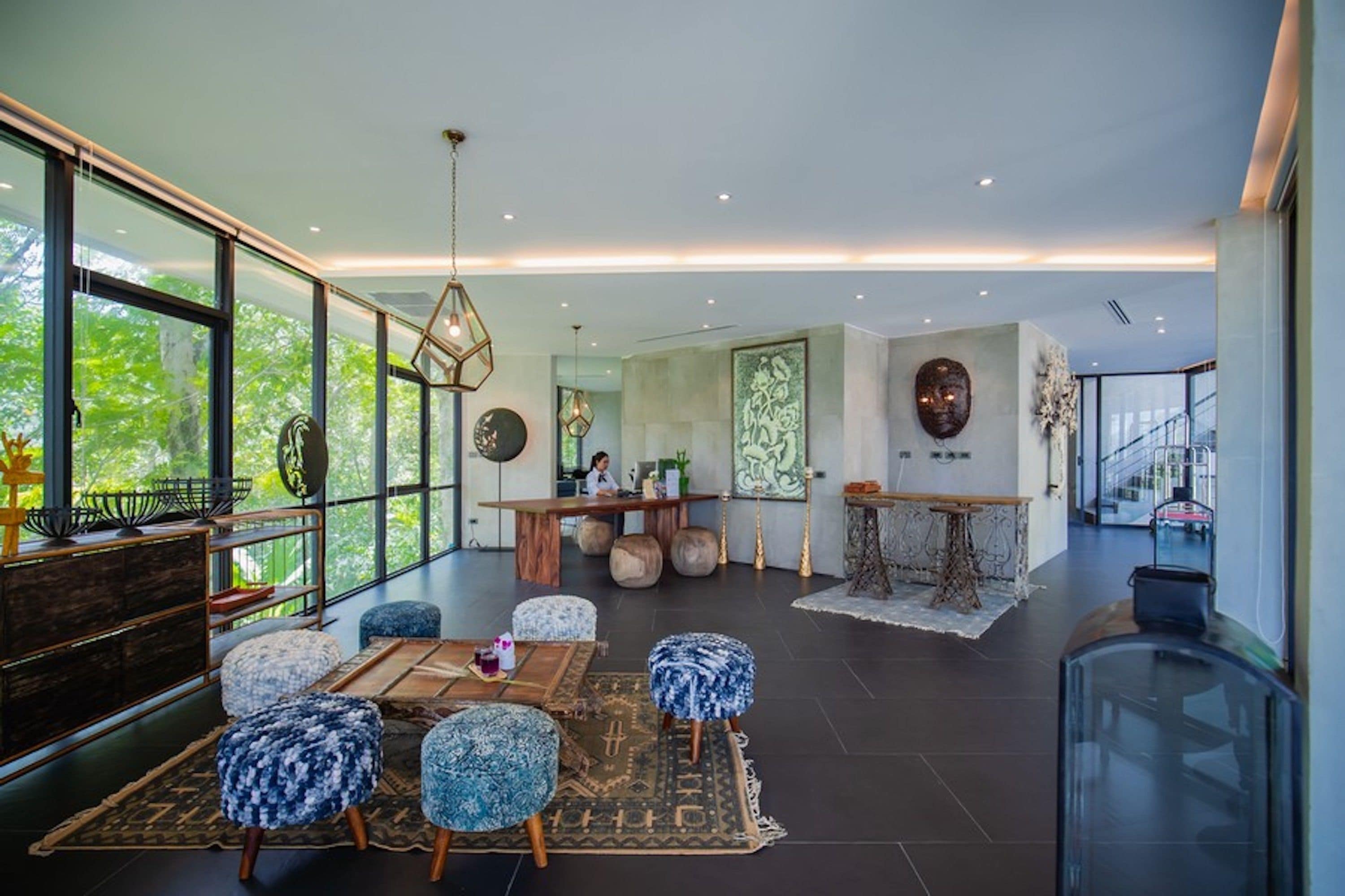 Sitteområde i lobbyen