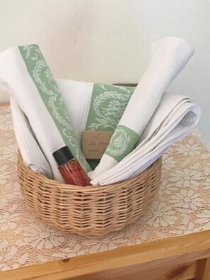 Free toiletries, hair dryer, bidet