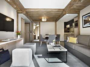 Apartment 3 rooms, 6 people | Living area - MGM Hôtels & Résidences – Résidence Chalets Éléna (Les Houches)