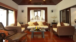 4 Bedrooms Villa | Living room | LCD TV, DVD player - Surin Springs Villa 6 by PIPS (Choeng Thale)