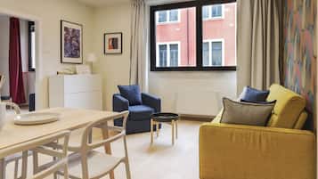 Apartment, 1 Bedroom | Living area | Flat-screen TV